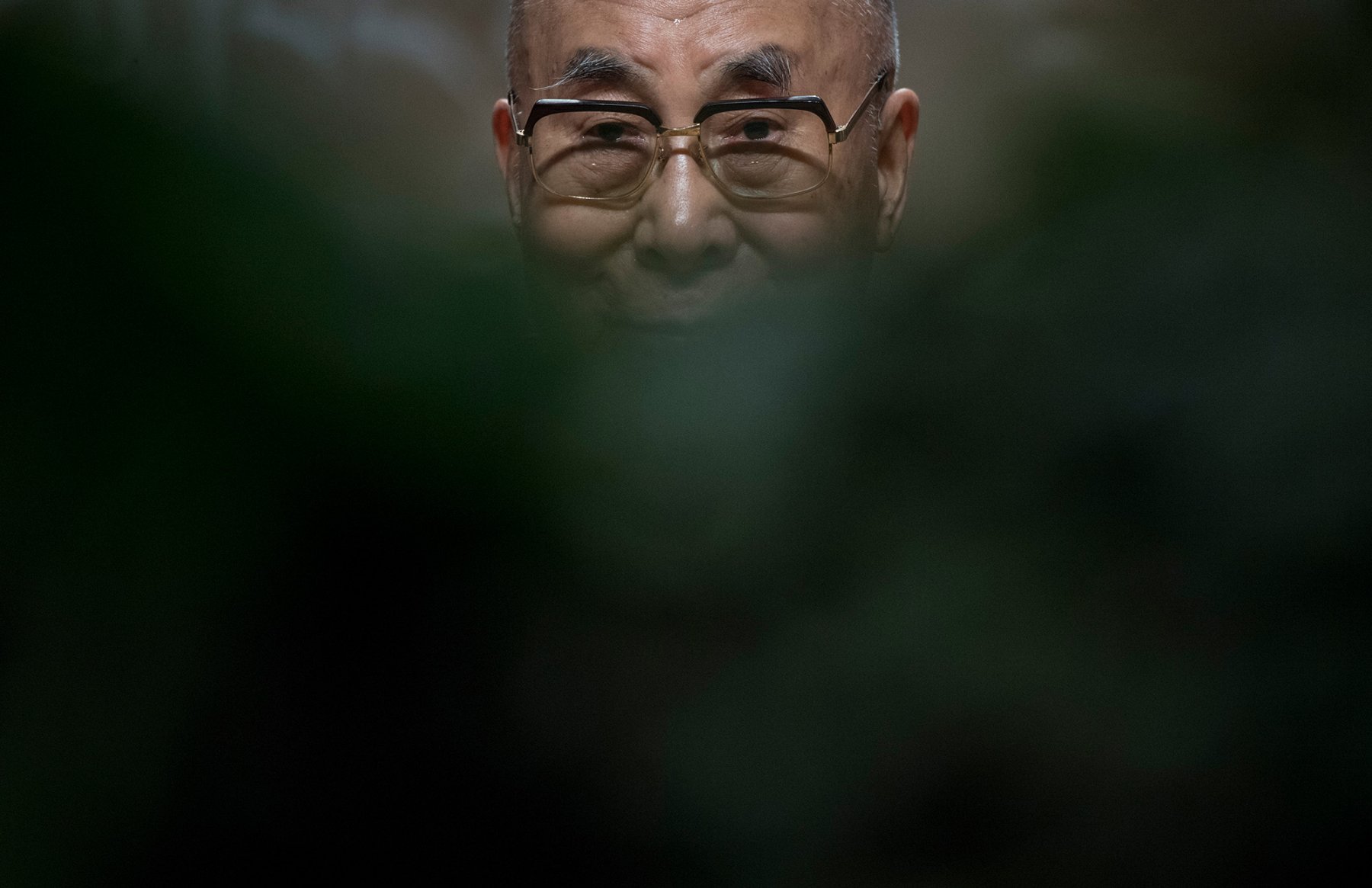 Der Dalai Lama spricht in Frankfurt zu seinen Anhängern
. Foto: Boris Roessler/dpa